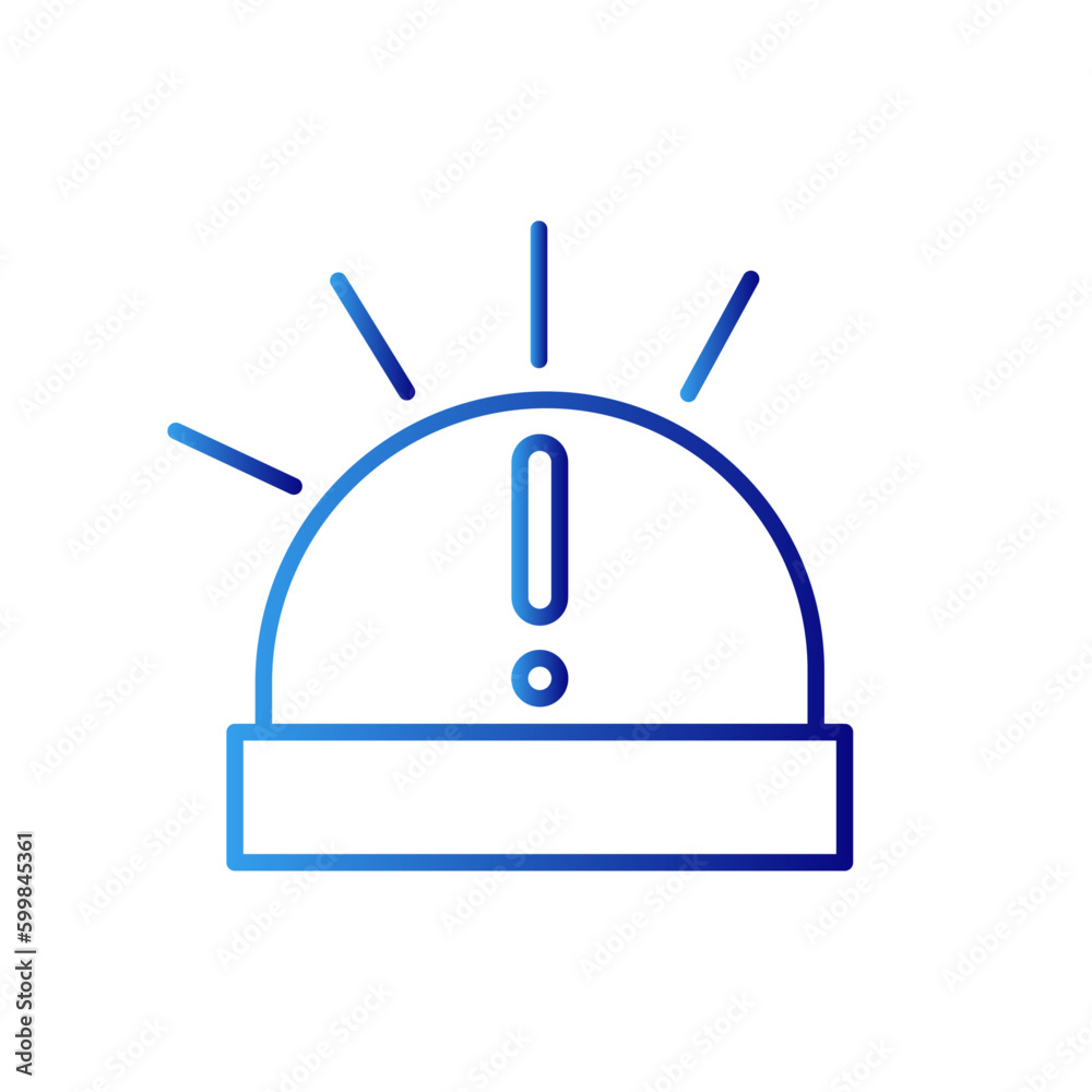 Emergency crisis management icon with blue gradient outline style. hospital, black, warning, extinguisher, outline, flame, phone. Vector Illustration Emergency crisis management icon with blue gradient outline style. hospital, black, warning, extinguisher, outline, flame, phone. Vector Illustration