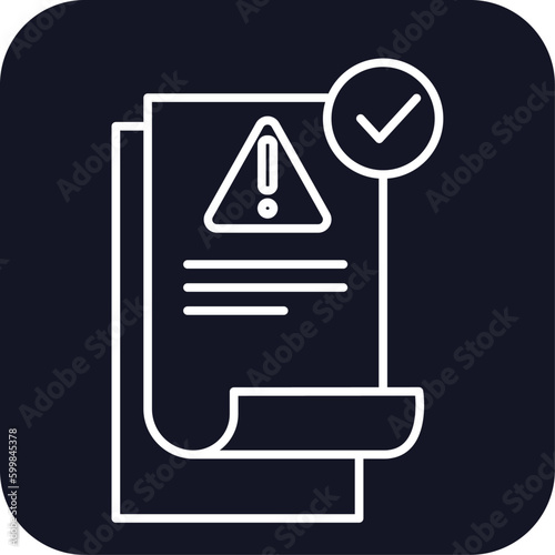 Contingency crisis management icon with black filled line outline style. service, emergency, graphic, work, communication, procedure, support. Vector Illustration