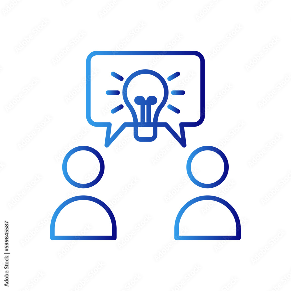 Understand crisis management icon with blue gradient outline style. hand, trust, head, isolated, quality, interaction, mind. Vector Illustration Understand crisis management icon with blue gradient outline style. hand, trust, head, isolated, quality, interaction, mind. Vector Illustration