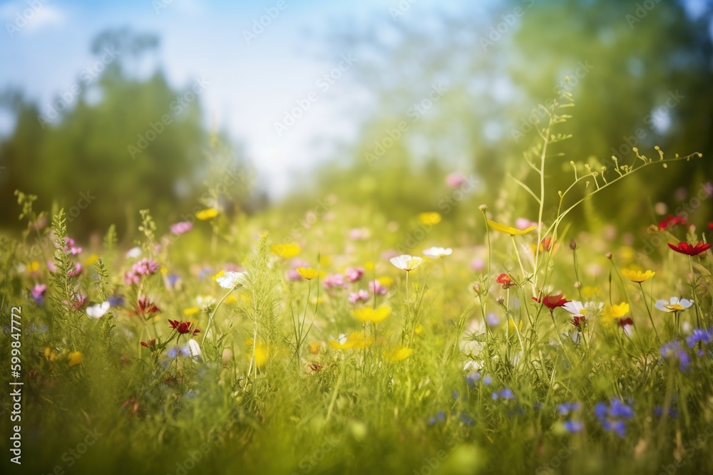 meadow with flowers-Ai