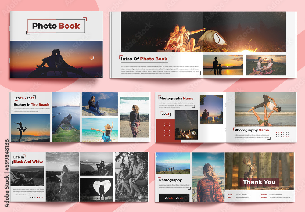 Photbook Layout Creative Photobook Design Layout Stock Template | Adobe Stock