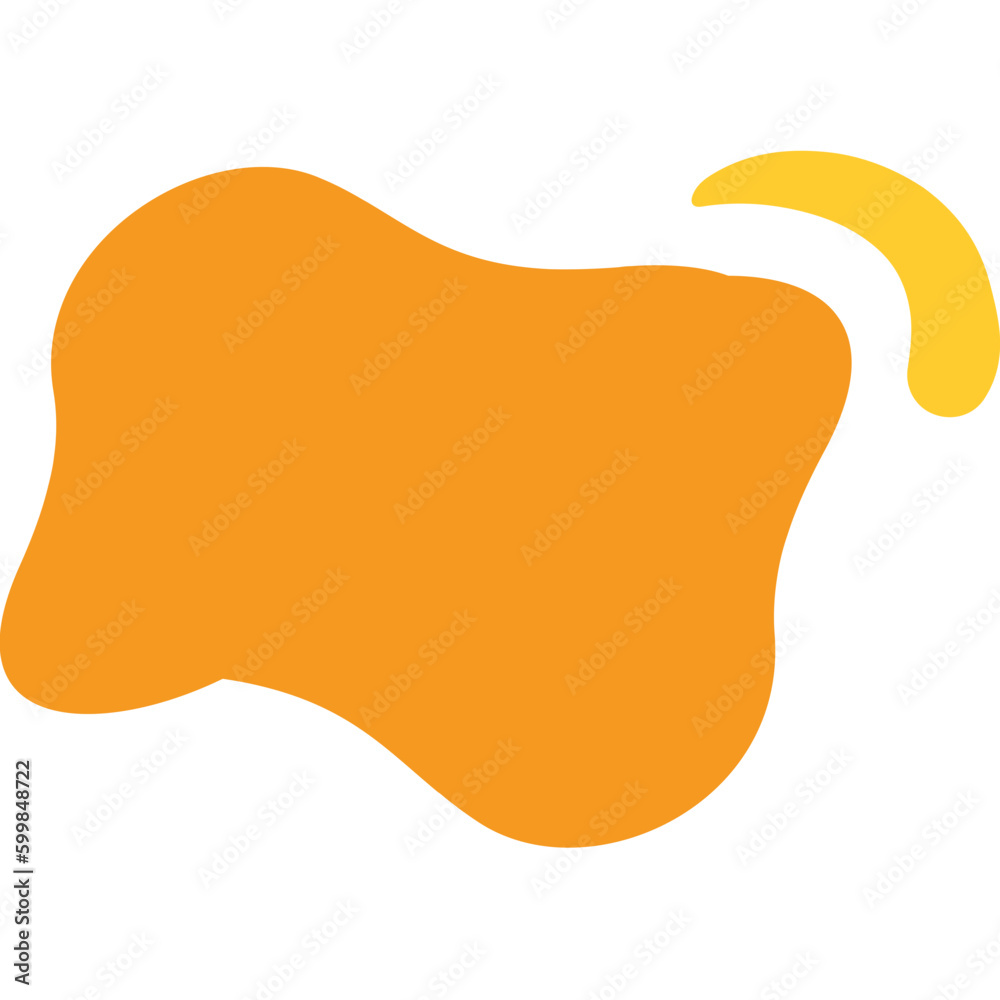 Orange Abstract Blob Shape Orange Abstract Blob Shape