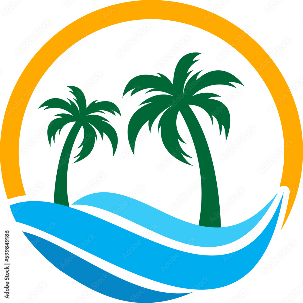 Obraz premium Beach Logo Illustration