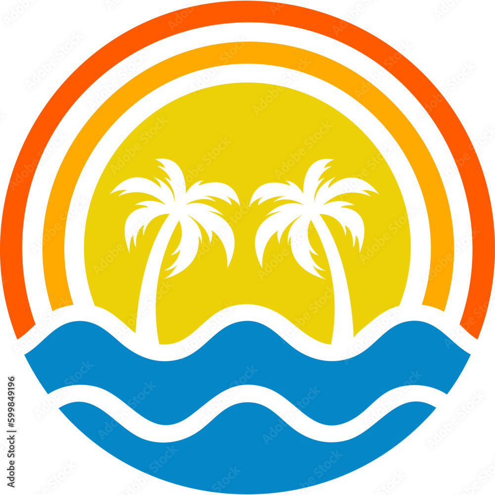 Beach Logo Illustration