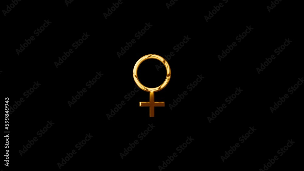 animation of a male symbol, with a gold style as the opening video, in 3D 4K animation animation of a male symbol, with a gold style as the opening video, in 3D 4K animation