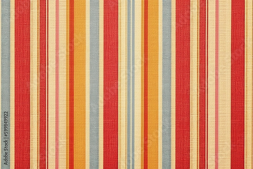 Vintage summer spring autumn stripe pattern, linen fabric texture. AI generative