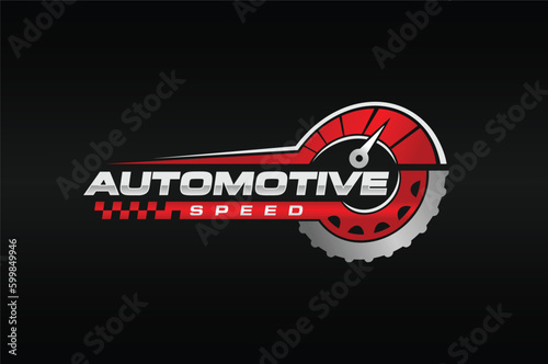 automotive fast wheel speedometer logo