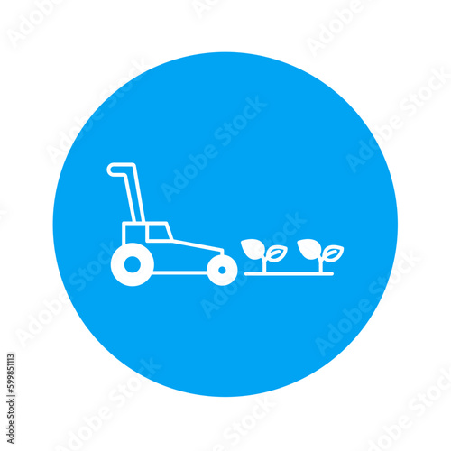 Gardening machine Color Vector Icon which can easily modify   © Design Linker