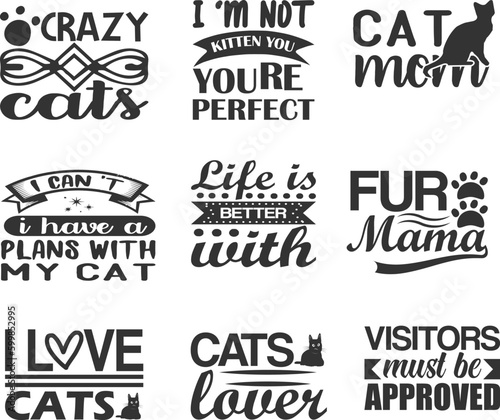Cat Lover  Quotes SVG Bundle for all