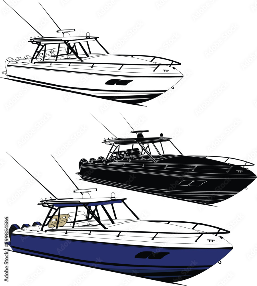 Fishing Boat Drawing Color