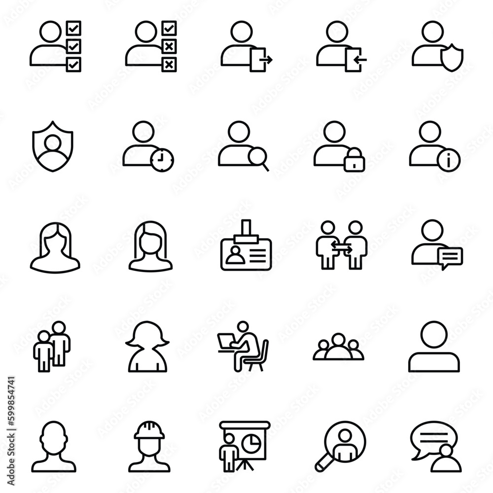 Outline icon for User & People