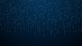 Binary code abstract technology background. Global network