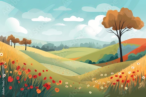 cartoon style scenery from generative ai