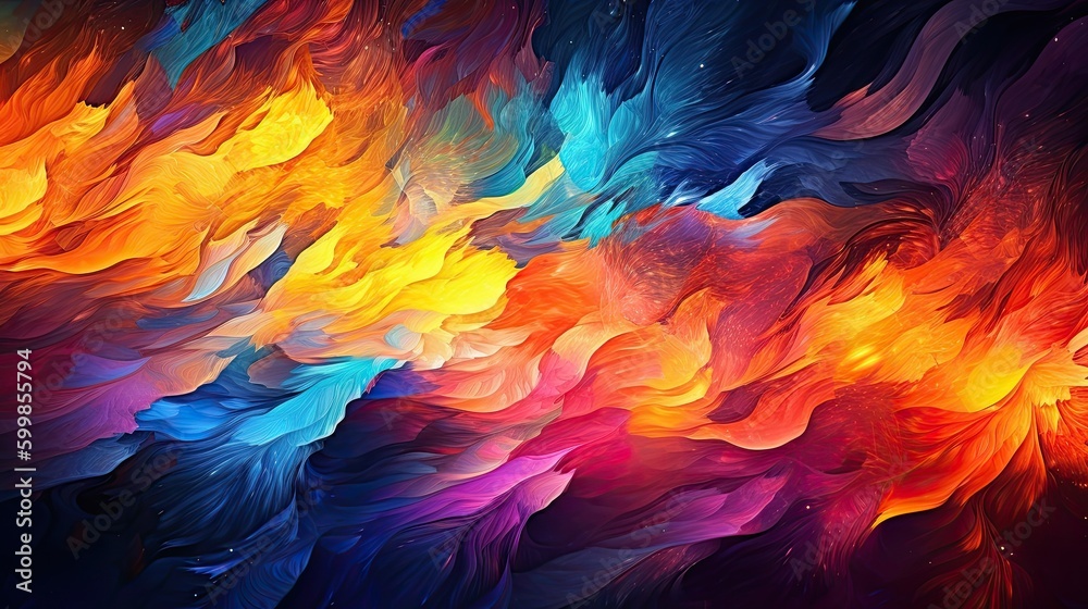 A colorful, beautiful and surreal cosmic landscape background with stars and galaxies. Generative AI A colorful, beautiful and surreal cosmic landscape background with stars and galaxies. Generative AI