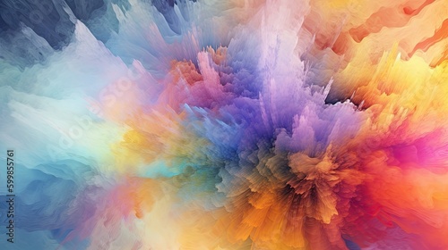 A colorful, beautiful and surreal cosmic landscape background with stars and galaxies. Generative AI