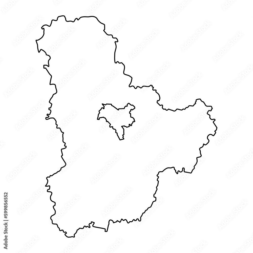 Obraz premium Kyiv oblast map, province of Ukraine. Vector illustration.