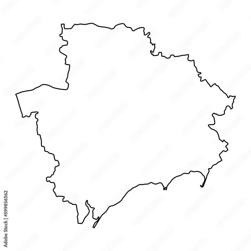 Zaporizhzhia Oblast map, province of Ukraine. Vector illustration.