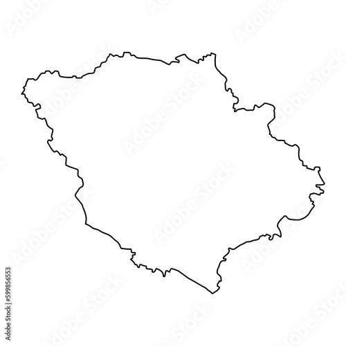Poltava Oblast map  province of Ukraine. Vector illustration.