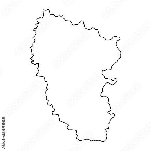 Luhansk Oblast map, province of Ukraine. Vector illustration.