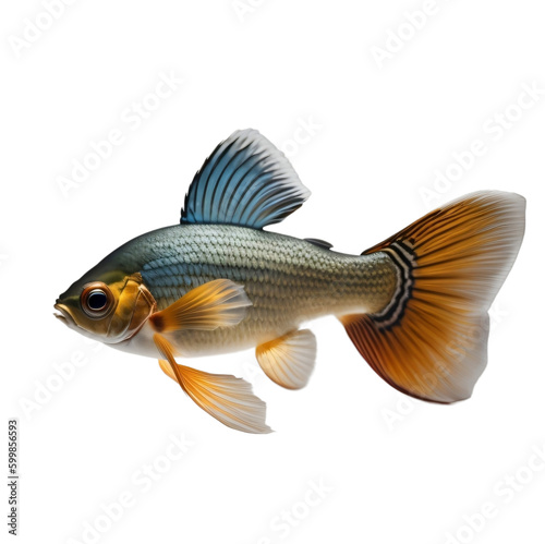 A guppy, isolated, transparent background, no background. Generative AI.