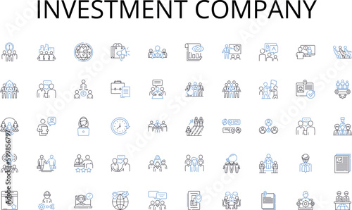 Investment company line icons collection. Diagnosis, Engine, Transmission, Suspension, Brakes, Alignment, Exhaust vector and linear illustration. Battery,Alternator,Starter outline signs set