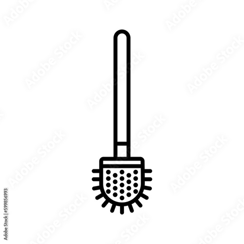 Toilet brush icon. Toilets, cleaning. Vector illustration.