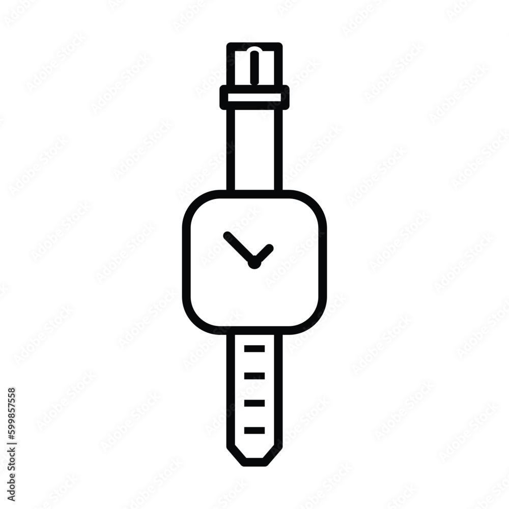 Obraz premium watch icon, clock vector, time illustration