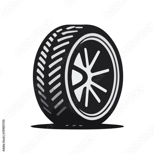 Car tires wheels vector illustration