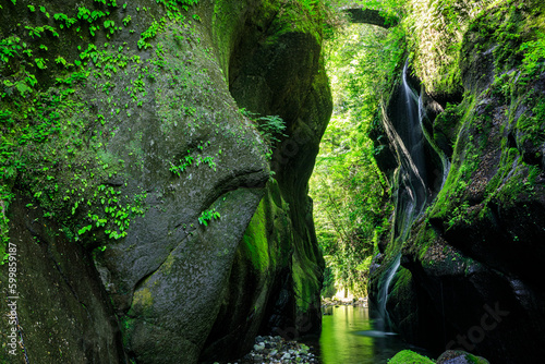 春の由布川峡谷　大分県由布市　Yufugawa Gorge in spring. Ooita Pref, Yufu City. photo