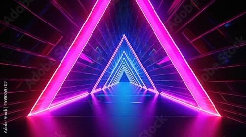 bridge at night neon effect light 4k HD wallpaper background