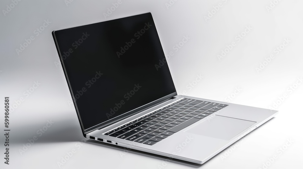 Laptop isolated on a white background. AI generated Laptop isolated on a white background. AI generated