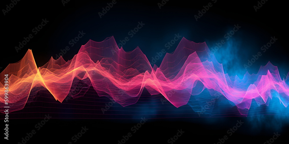 abstract glowing neon bright lines luminous vibrant background