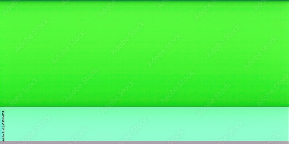 Fototapeta premium Empty green table for product with green wall background.