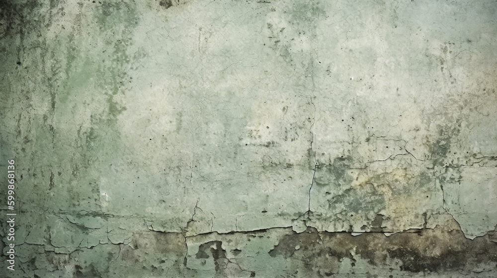 Obraz premium Green gray cement concrete texture, grunge rough old stain gray background, vintage backdrop studio design. AI generative