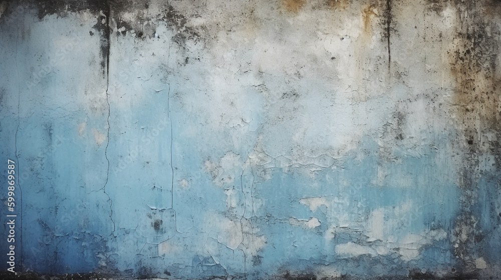 abstract grunge texture blue navy dark stucco wall background. AI generative