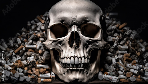 Symbolic Artwork on the Dangers of Smoking - Generative Ai © digieye