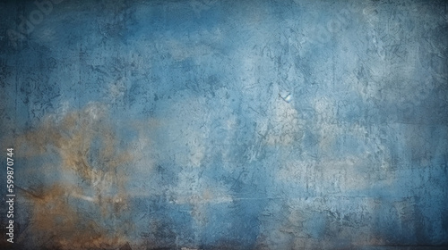 abstract grunge texture blue navy dark stucco wall background. AI generative