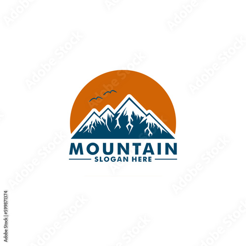 Mountain logo design vector template