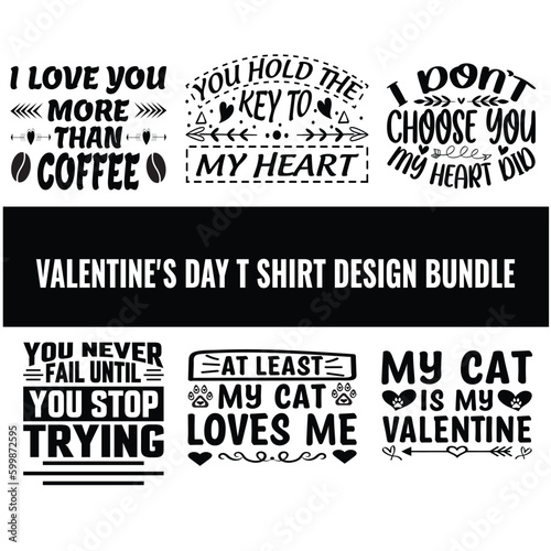 VALENTINE'S DAY typography SVG Bundle T SHIRT DESIGN