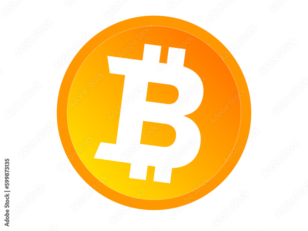 Simple bitcoin illustration material illustration Simple bitcoin illustration material illustration