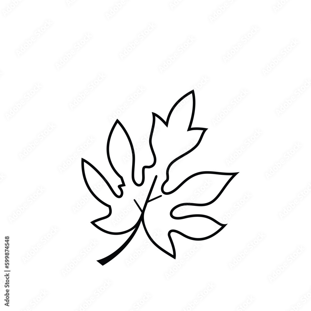 Leaf line abstract design illustration Leaf line abstract design illustration
