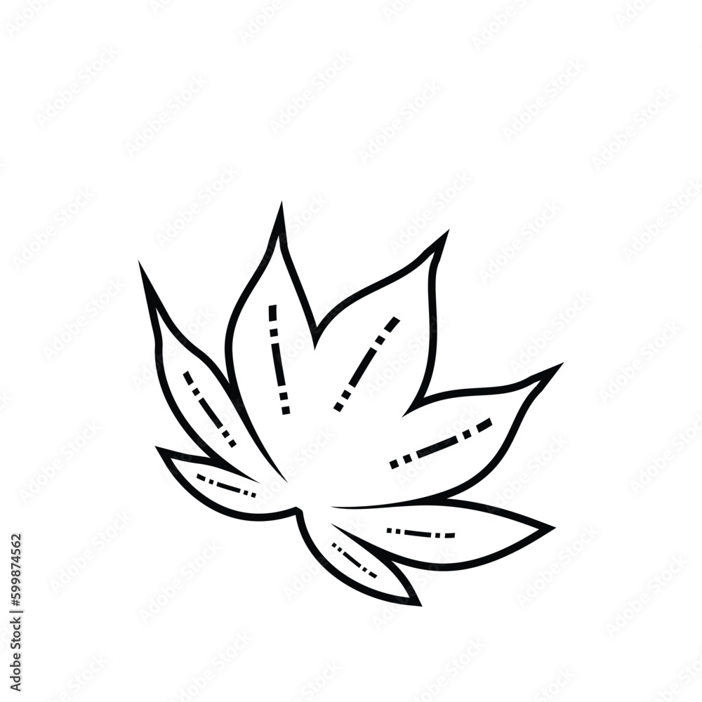 Leaf line abstract design illustration