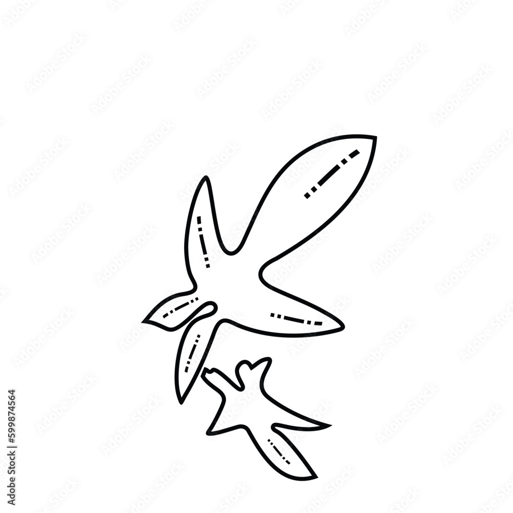 Leaf line abstract design illustration Leaf line abstract design illustration