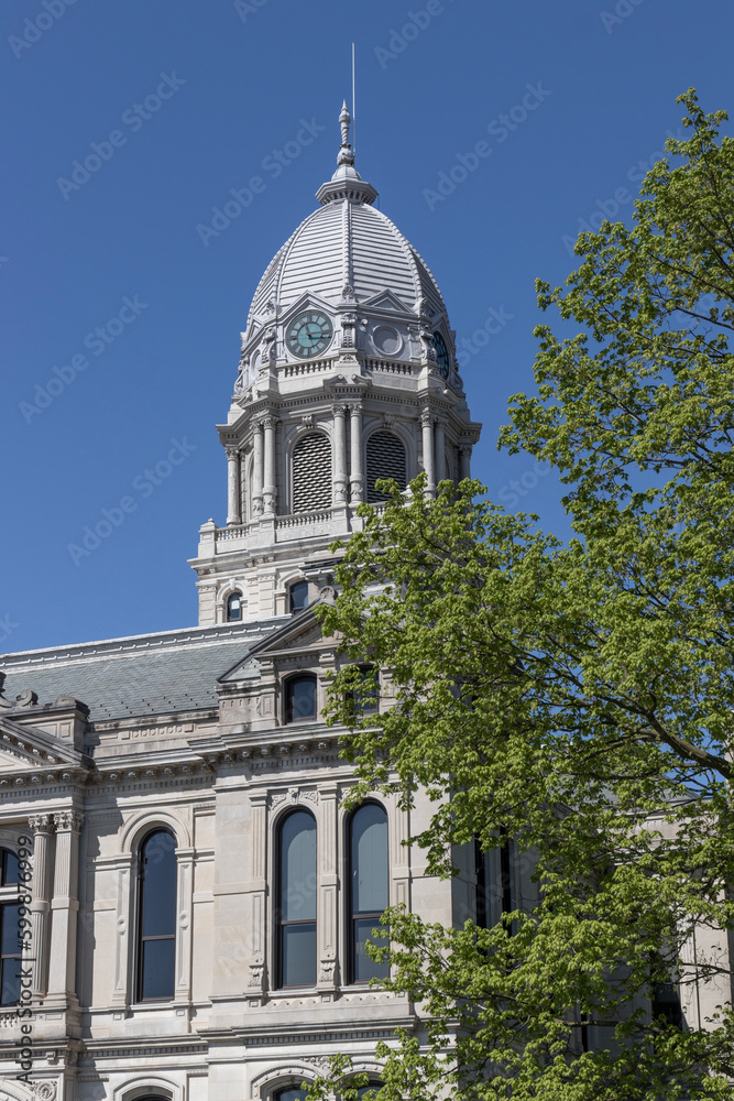 Kosciusko County Courthouse. Built in Second Empire architectural style