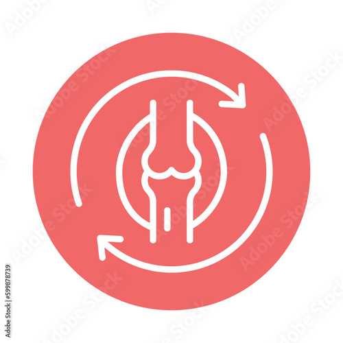 Joint transplant line icon. Isolated vector element.