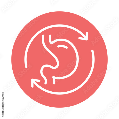 Stomach transplant line icon. Isolated vector element.