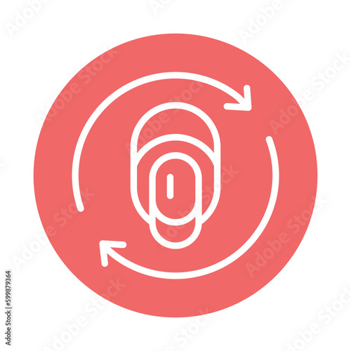 Vein transplant line icon. Isolated vector element.