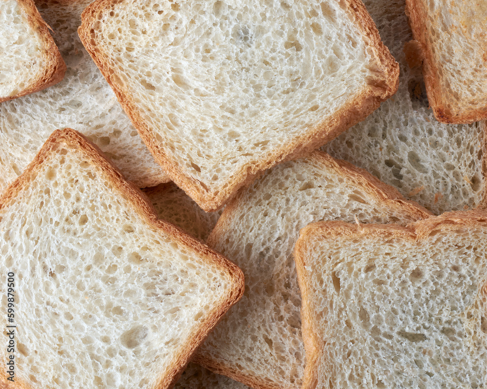 slice of white bread in full frame, popular food item in many cultures