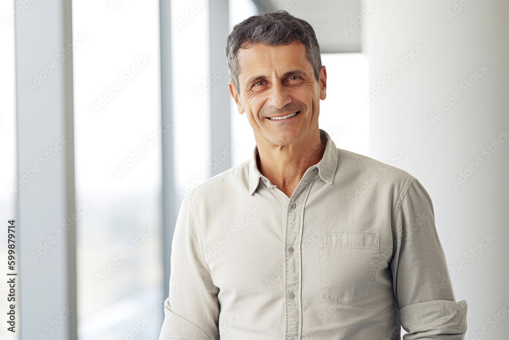 Portrait of a business mature man. Generative AI Portrait of a business mature man. Generative AI
