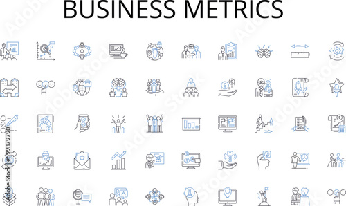 Business metrics line icons collection. Creation, Artistry, Design, Multimedia, Innovation, Space, Collaboration vector and linear illustration. Production,Inspirational,Editing outline signs set